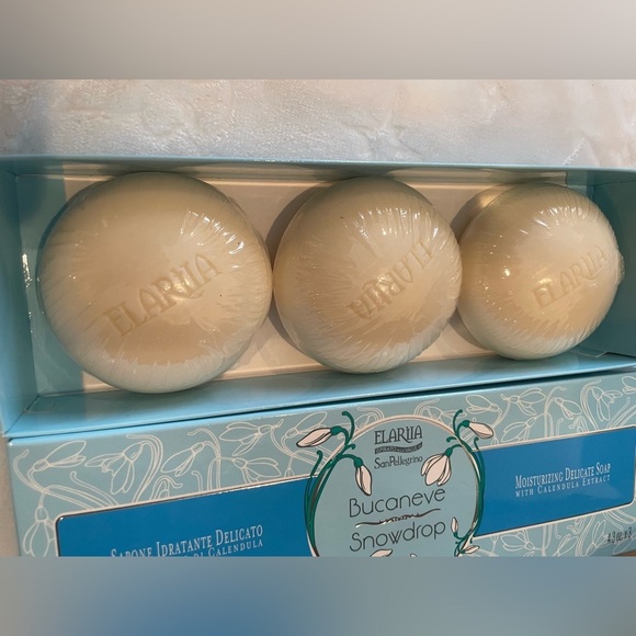 San Pelligrino Eliriia Other - Perlier Elariia San Pellegrino Bucuneve Snowdrop 3 Pack Moisturizing Soap